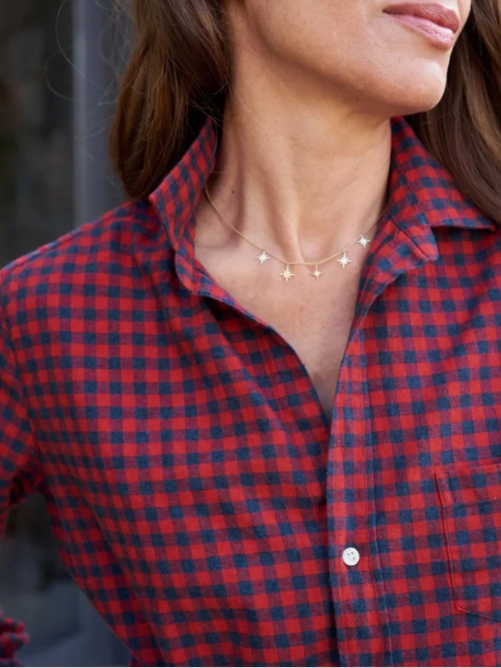 FRANK & EILEEN WOVEN RED BLUE BUFFALO PLAID ITALIAN FLANNEL CHECK SHIRT SZ XS - Picture 2 of 6